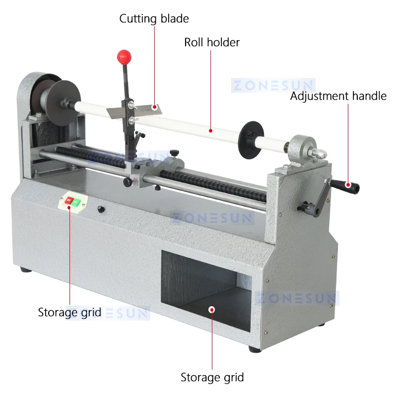 ZONESUN Foil Roll Cutting Machine Hot Foil Paper Dispenser Leather Stamping Equipment ZS-FC1