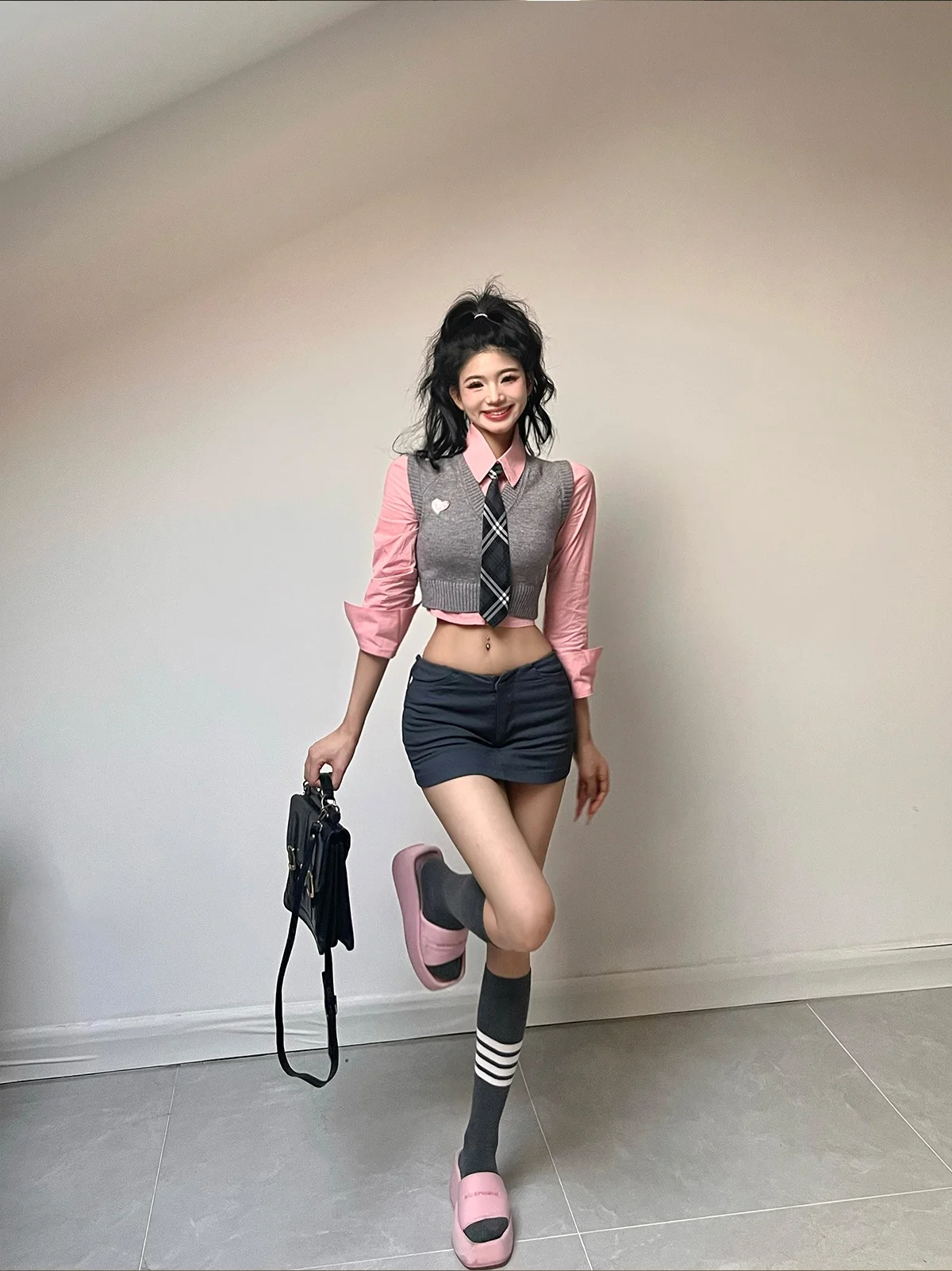 

Pandasix Spicy Girl Костюм с низкой талией Sle Нелегкая юбка для глаз Женская деловая повседневная облегающая хлопковая юбка-закрытие