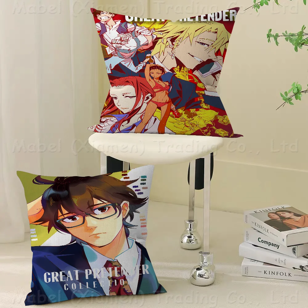 

Great Pretender Anime Office Cushion Pillowcase Car Cushion Cover45X45CM Lumbar Pillowcase Sofa Pillowcover