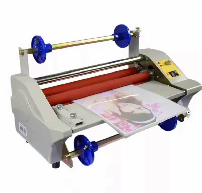 450mm Digital Hot Cold Roll Laminator Machine Photo Album Badge Plastic Coating Multifunctional Plastic Film Machine