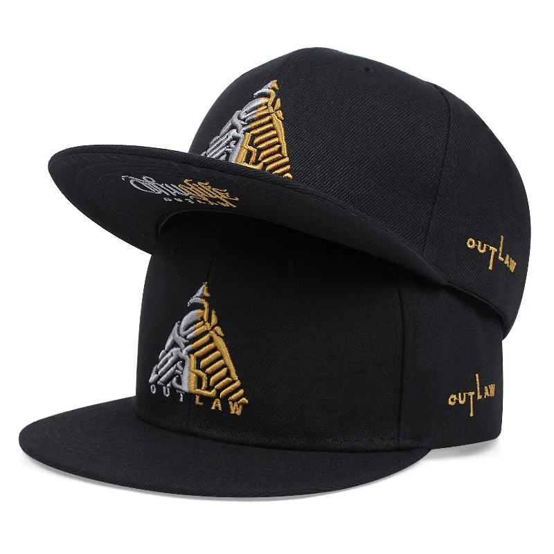 Triangle Life Letter Embroidery 2024 New High Quality Sunscreen Men\'s Handsome Flat Edge Versatile Baseball Hat