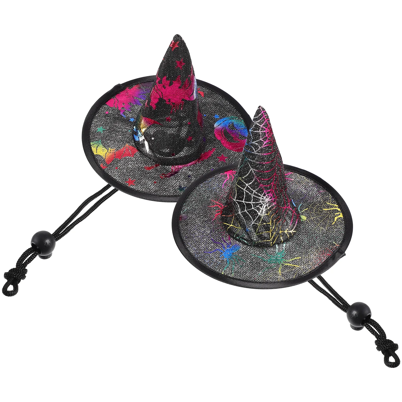 

2 Pcs Pet Party Hat Non woven Witch Headdress Halloween Decor Comfortable Caps Dog Cat Costume Accessories Stylish