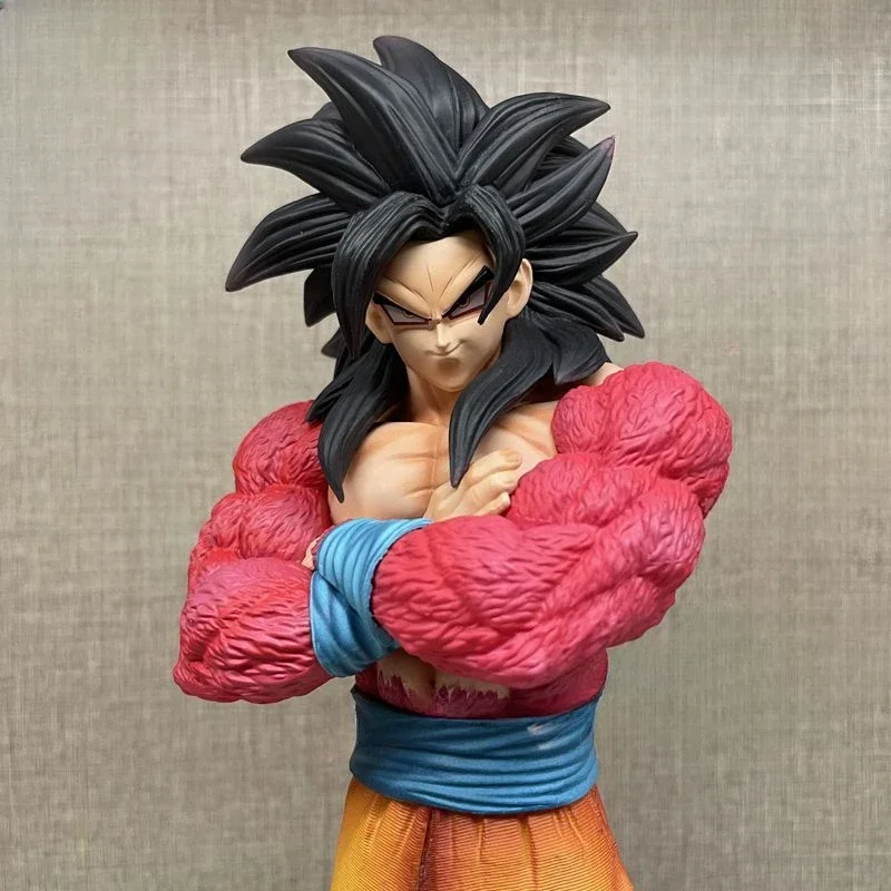 Anime Dragon Ball Z Figurki 32cm Super Saiyan VF Son Goku Doll SSJ4 Model Dwugłowy Zabawki Kolekcja PVC Statuetka Ozdoba Prezent