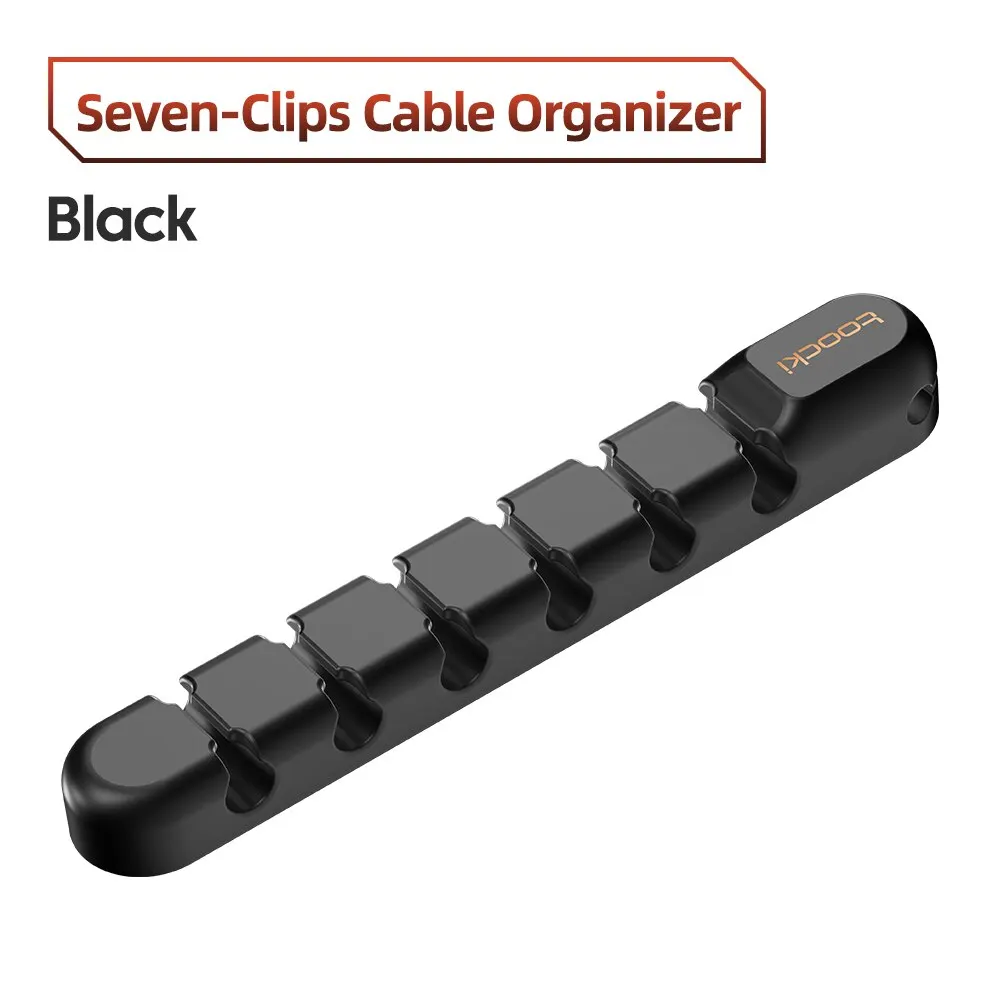 Toocki Kabel Draad Organizer Management 7 Gaatje Houder Usb Desktop Winder Clip Flexibel Voor Muis Toetsenbord Usb Type C Kabel