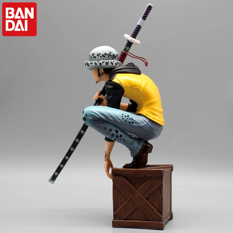 Figurines d'action de dessin animé One Piece, posture de squat, loi de l'eau Trafalgar D, le royaume de FTP, modèle d'ornement de renforcement, jouet pour enfant