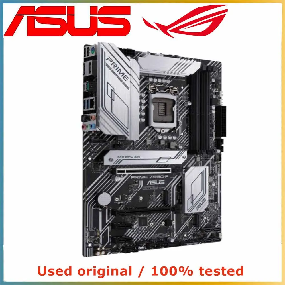 Imagem -02 - Asus-prime Placa-mãe de Computador Lga 1200 Ddr4 128g para Intel Desktop Z590 Mainboard M.2 Nvme Pci-e 4.0 X16