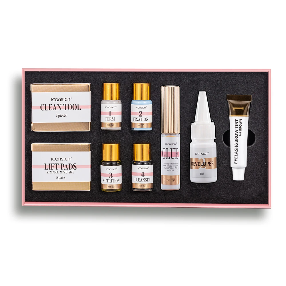 ICONSIGN Lash Lift und Tönungsset, professionelle Wimpernlifting-Tönung, Augenbrauen-Laminierungsfarbe, Augen-Make-up-Tools