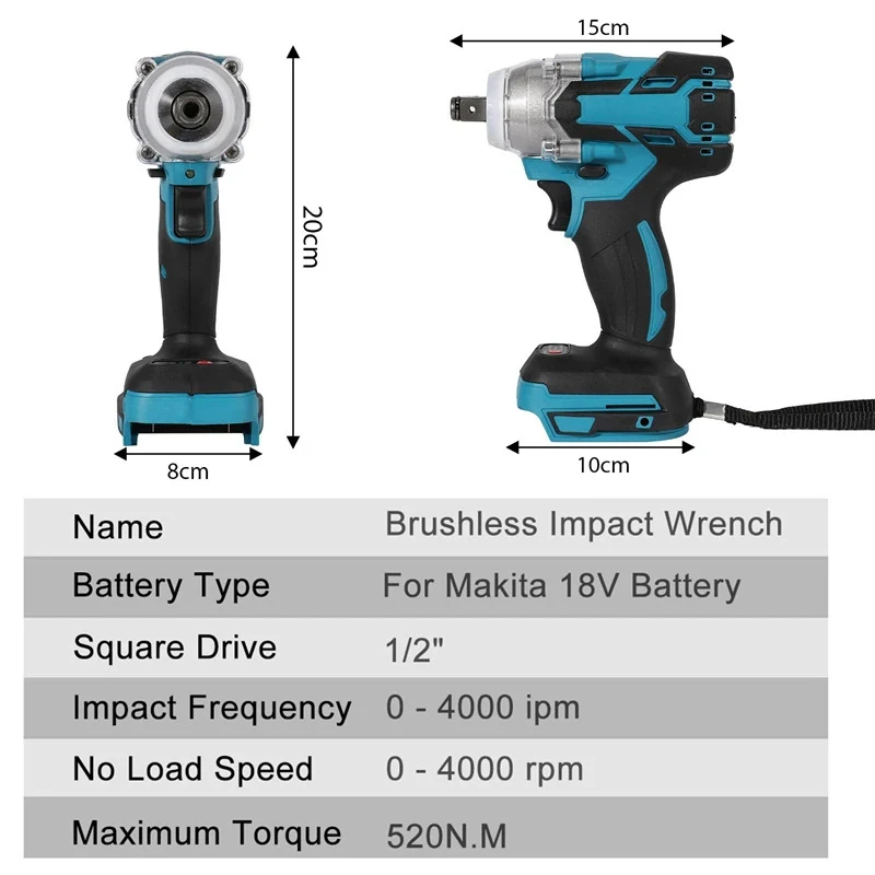 Professional Electric tools Accumulator Wrench Wireless Impact Cordless  Automotive Mechanical  Battery-Powered Wrench Power