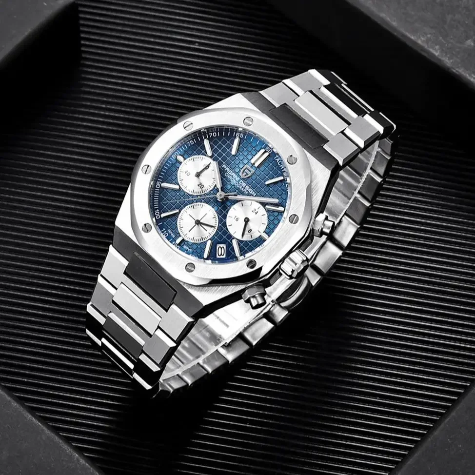 PAGANI TASARIM PD1707 erkek kuvars saatler 40 MM Paslanmaz Çelik Safir Cam Üst Marka Izle Erkekler için Hediye Reloj Hombre 2024 Yeni