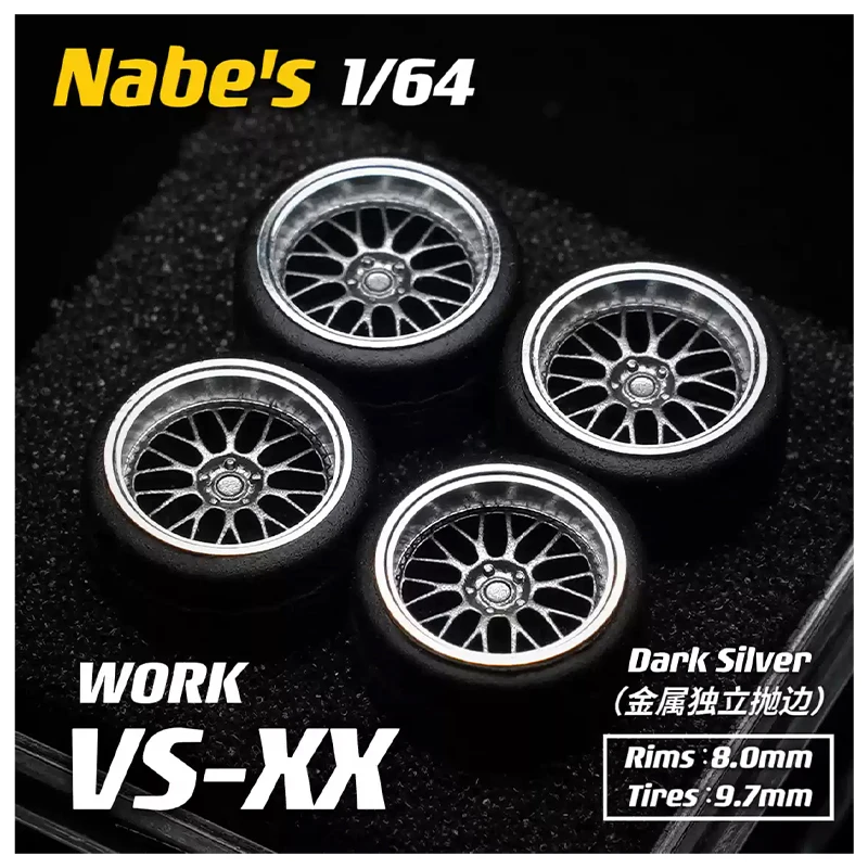 Simulation scale die-cast model wheel hub modification 1/64 Nabes X Chika Work Vsxx 8.9/9.7mm modified wheel hub