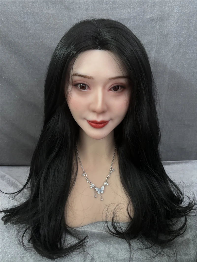 ROS الفم مزروع الشعر والحواجب سيليكون حقيقي الكبار دمية جنسية رئيس الفم مثير دميات حب للرجل #2