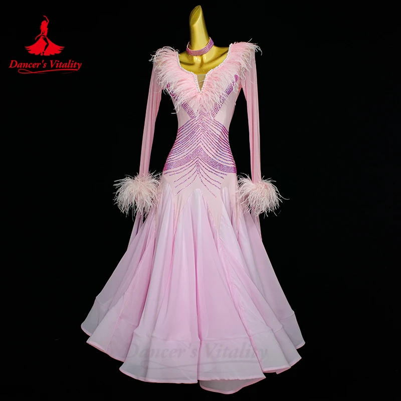 Ballroom Dance Dress for Women Waltz Social Dancing Performance Competiton Costume Customsized Adult Child Moder Dancing Dresses