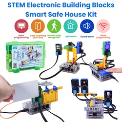 Keyestudio Stem Electronic Building Blocks Smart Safe House Sensor Starter Kit For Arduino Pack Programming Compatible Lego Kit