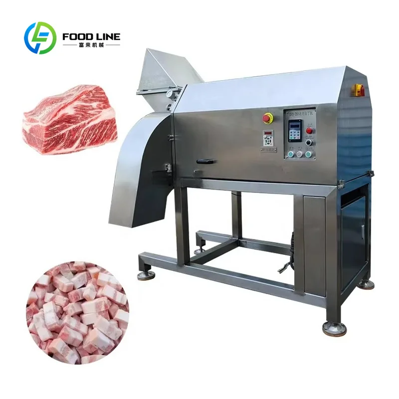 Customized High Automation Frozen Meat Cutter Machine / Meat Dicing Machine / Meat Cutting Machine