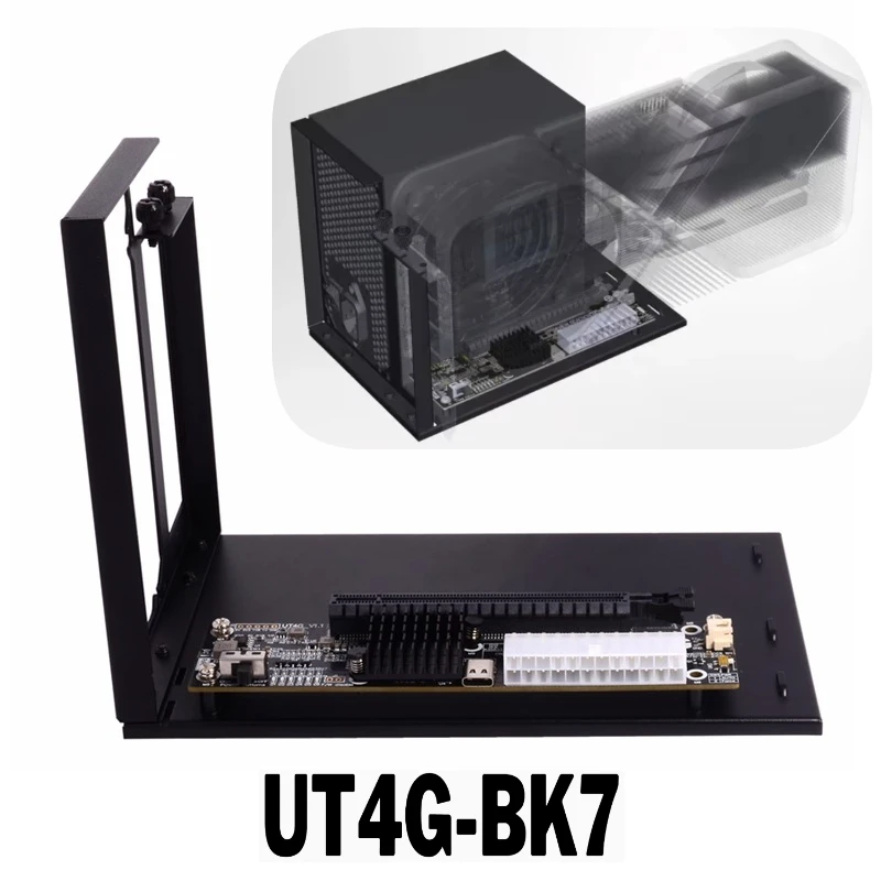 

Внешний адаптер eGPU для ноутбука UT4G USB4 для Thunderbolt TB3/TB4 к PCI-E x16 PCIe 4,0 x4, док-станция для графического процессора NUC ITX STX для игровых ноутбуков