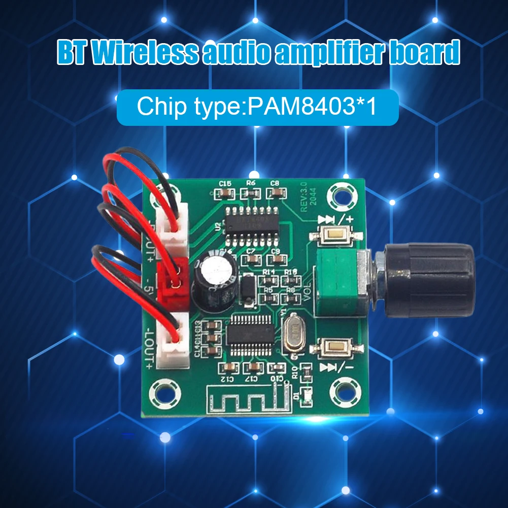 PAM8403 DIY Wireless Speaker Amplifier Board Ultra Clear Bluetooth-compatible 5.0 Stereo Amplifier Board 2x5W DC5V 2 Channel