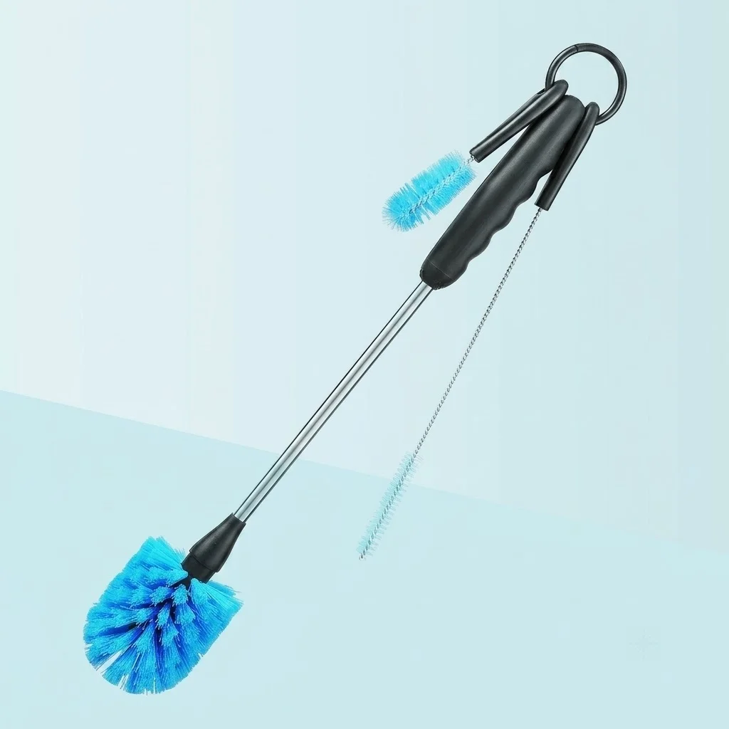 Wiederverwendbare Weichborsten-Flaschenreinigungsbürste mit flexiblem langen Griff, Reinigungsset für Edelstahl-Wasserflaschen für den Heimgebrauch – Detail 2