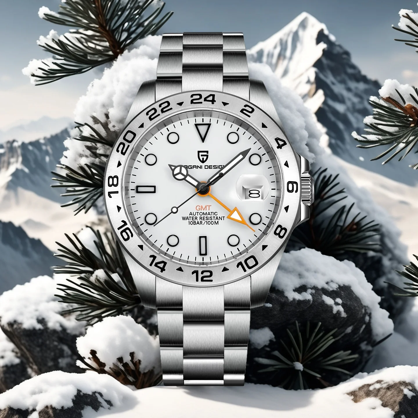 

PAGANI DESIGN 2022, мужские автоматические механические наручные часы из нержавеющей стали, роскошные сапфировые водонепроницаемые модные часы Reloj Hombre