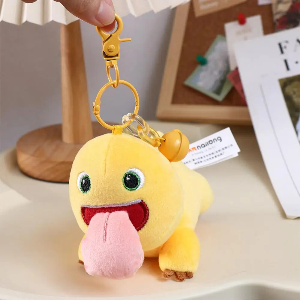 Bag Pendant Plush Big Tongue Milk Dragon Plush Pendant Cartoon Magnetism Kissing Milk Dragon Keychain Creative Funny Bag Hanging