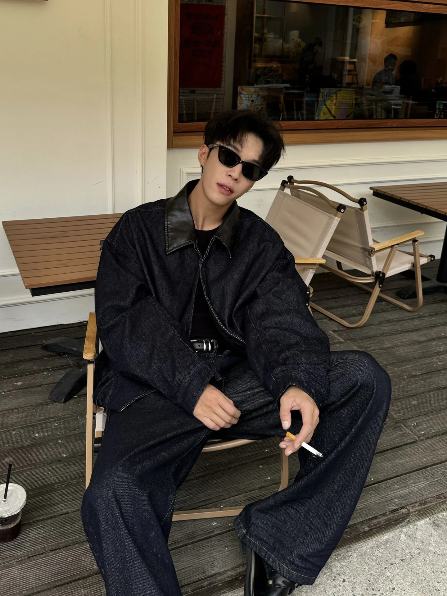 

Мужская кожаная куртка American Sle ort, осенне-зимнее новое универсальное высококачественное пальто CleanFit, модный бренд