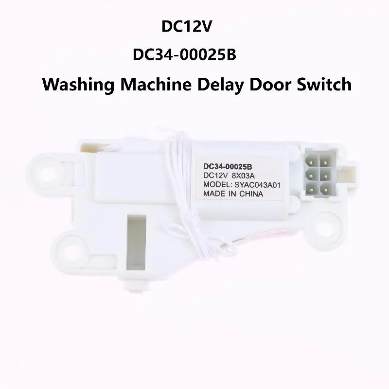 

1Pc DC12V DC34-00025B Washing Machine Delay Door Switch Replacement Parts With Rope For Sam-sung Fully Automatic Washing Machine