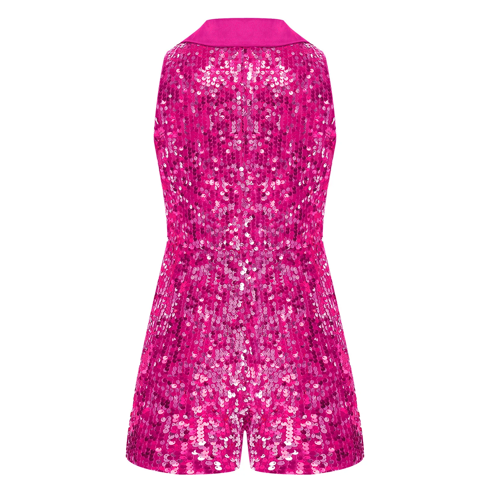 الفتيات ملابس رقص الجاز Unitard لامعة الترتر ارتداءها تشا تشا بذلة حفلة موسيقية أداء ارتداء الاطفال موضة قصيرة السروال القصير #5