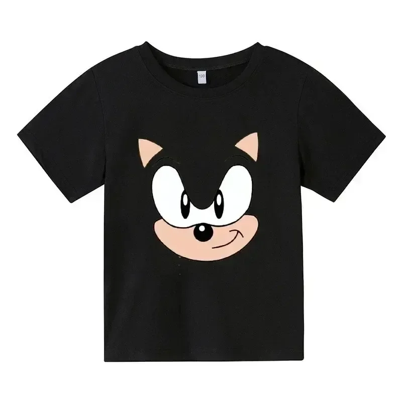 New Children's T-shirt Sonic Printed Boys and Girls T-shirt Pure Cotton Comfortable Colorful T-shirt Birthday Gift