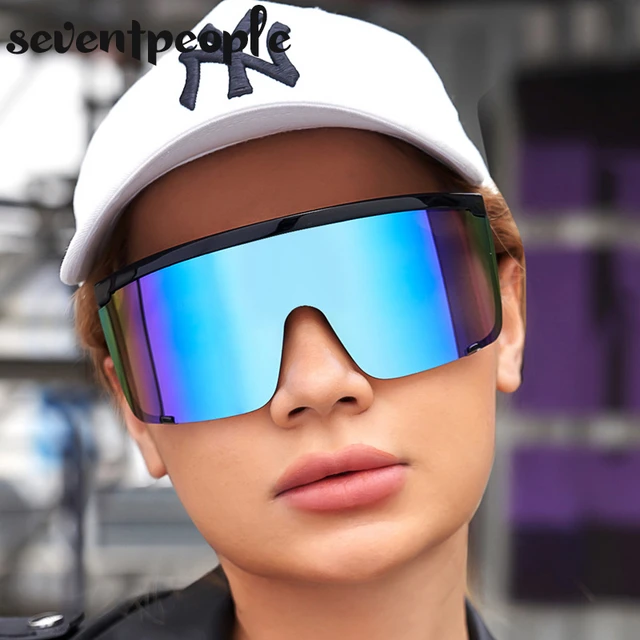 Sports Goggles Women 2022 New Oversized Windproof Sunglasses For Men Fashion Driving Sun Glasses Big Frame Sport Goggle Male Sunglasses AliExpress