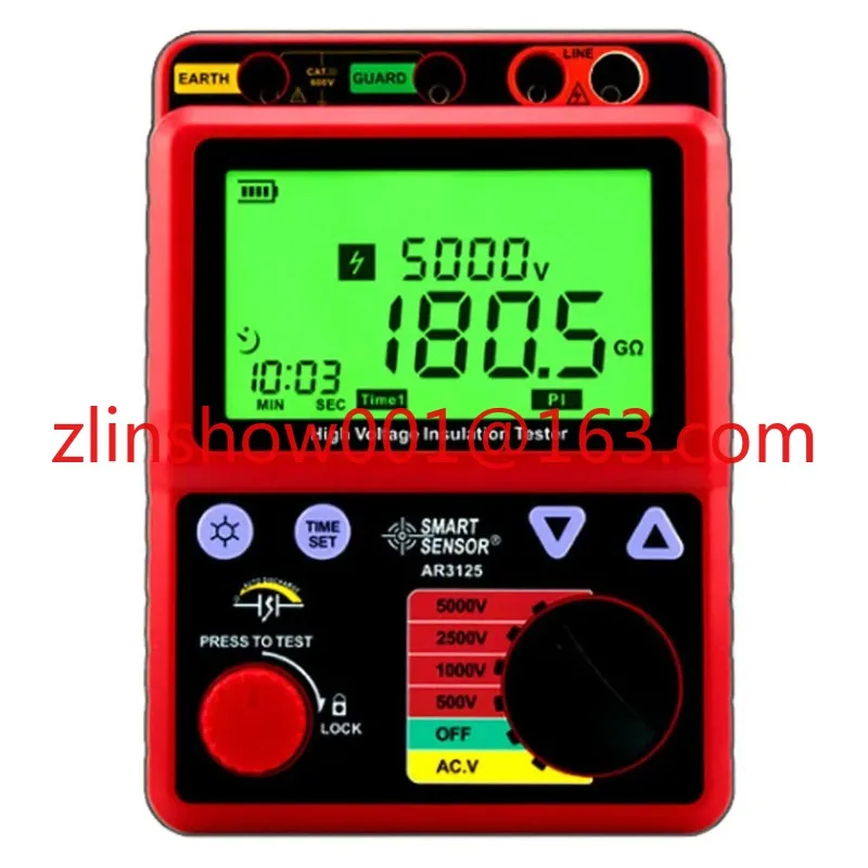 Smart Sensor 500~5000V Megohmmeter High Voltage Digital Insulation Resistance Tester AR3123/AR3125/AR3127/AR907+/AR907A+