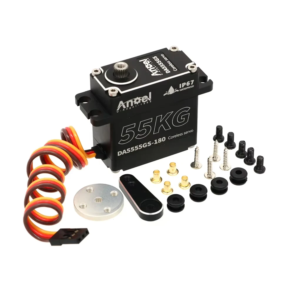 Angel مقاوم للماء DA5535GS 35 كجم/ DA5545GS 45 كجم/ DA5555GS 55 كجم حافظة ألومنيوم رقمية HV Coreless Servo لشاحنة سيارة RC 1/8 1/10