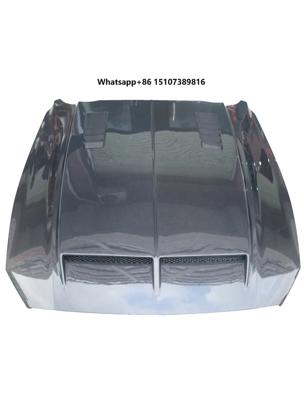 

Perfect Fitment Carbon Fiber Air Vent Car Hood Bonnet Cover For Mustang 2015-22
