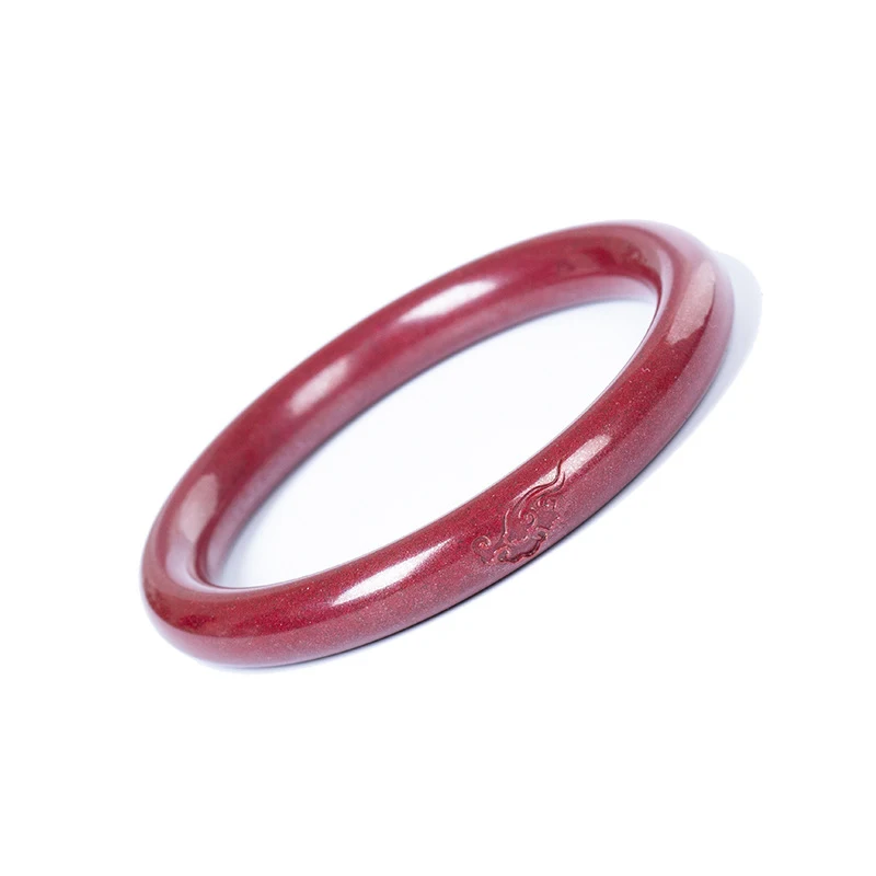 Thick round bracelet auspicious cloud pattern, made from natural ore with high content of imperial purple gold