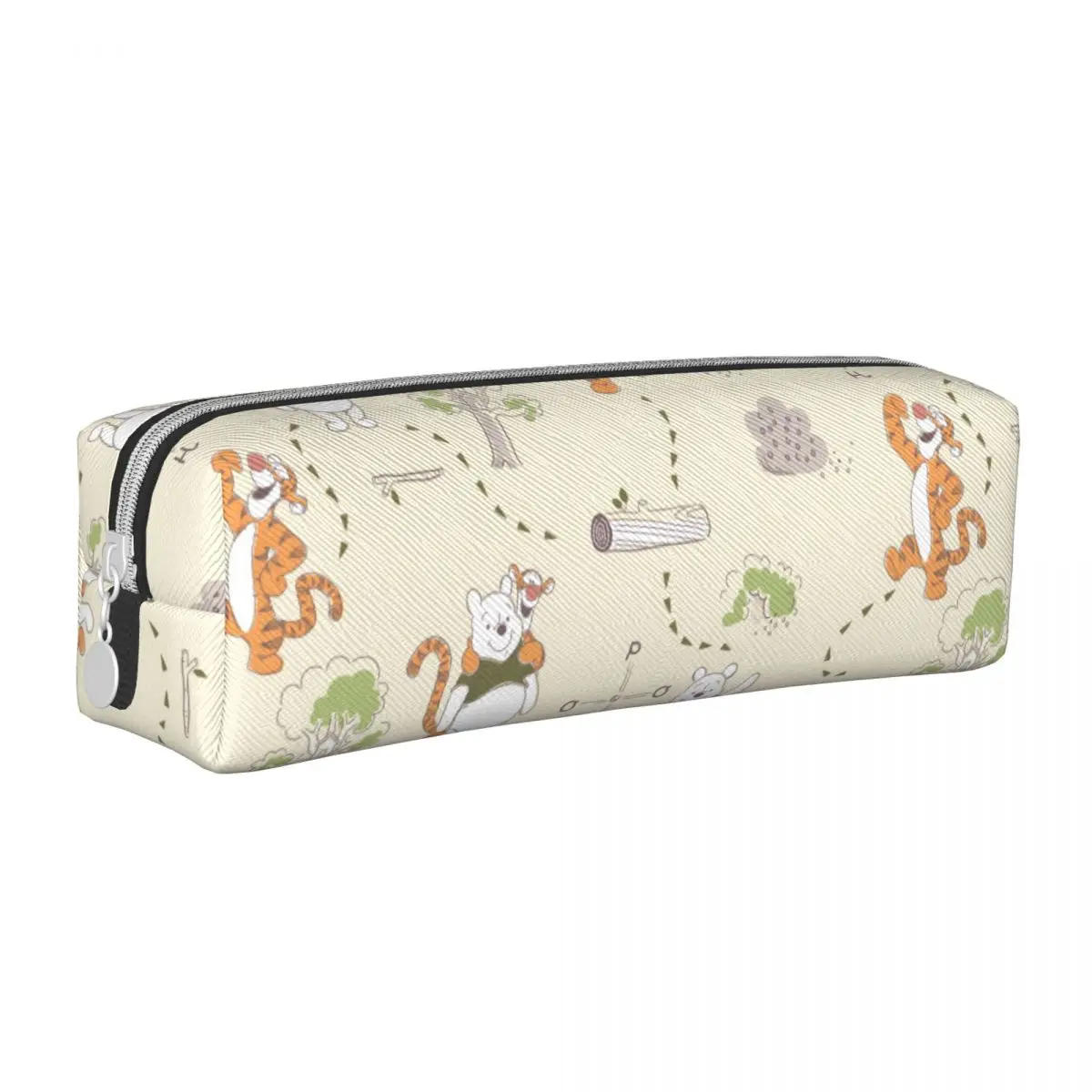 Imagem -01 - Estojo com Zíper para Estudantes Ursinho Pooh Tigre e Pooh Caixa de Caneta Floresta Bolsa de Armazenamento Estudantil Papelaria Escolar estojo com ziper para estudantes ursinho pooh tigre e pooh caixa de caneta floresta bolsa de armazenamento estudantil papelaria escolar 01