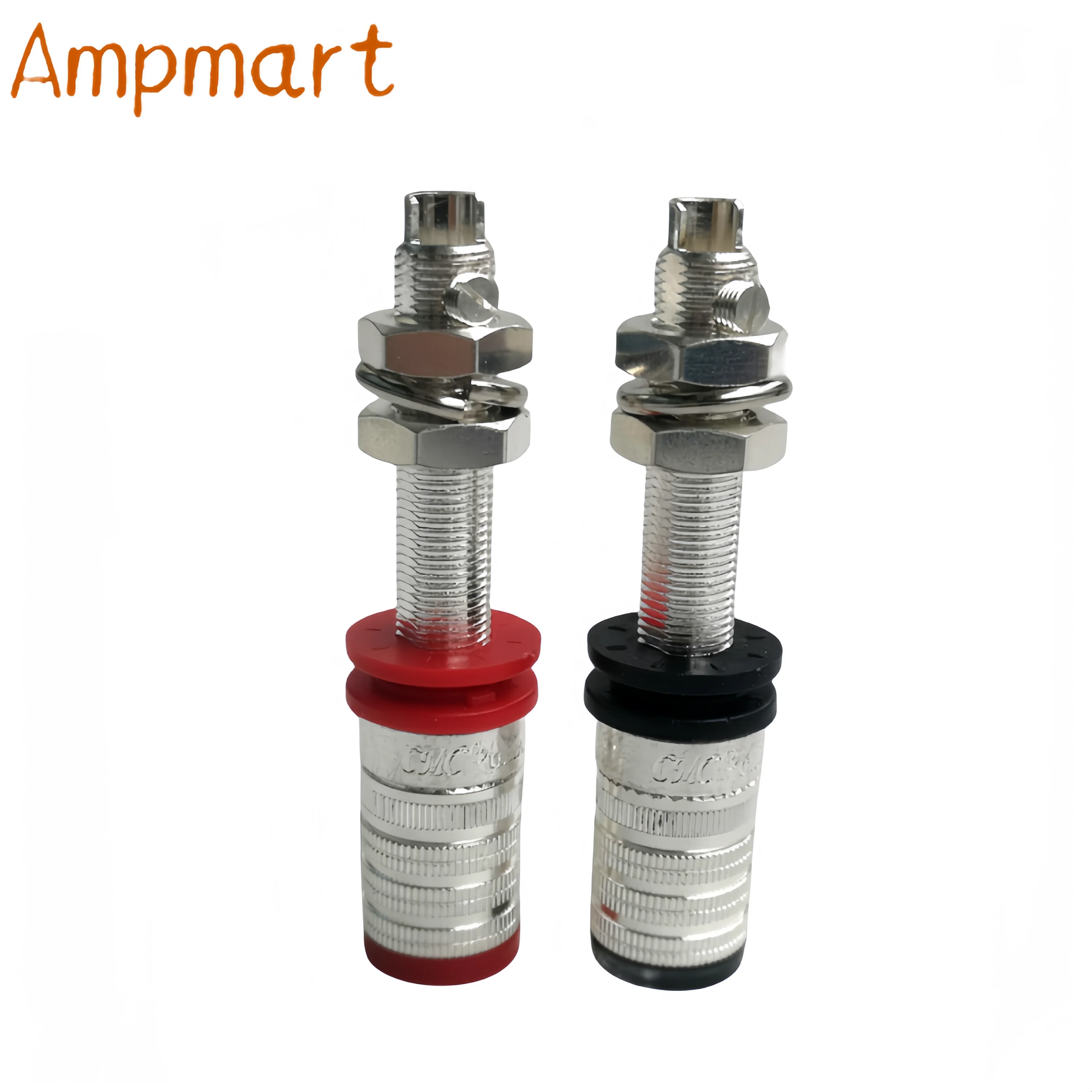 Ampmart Horn Wiring Terminal CMC 838-S Pure Copper Silver Plated RCA Wiring Terminals Power Amplifier Wiring Terminals