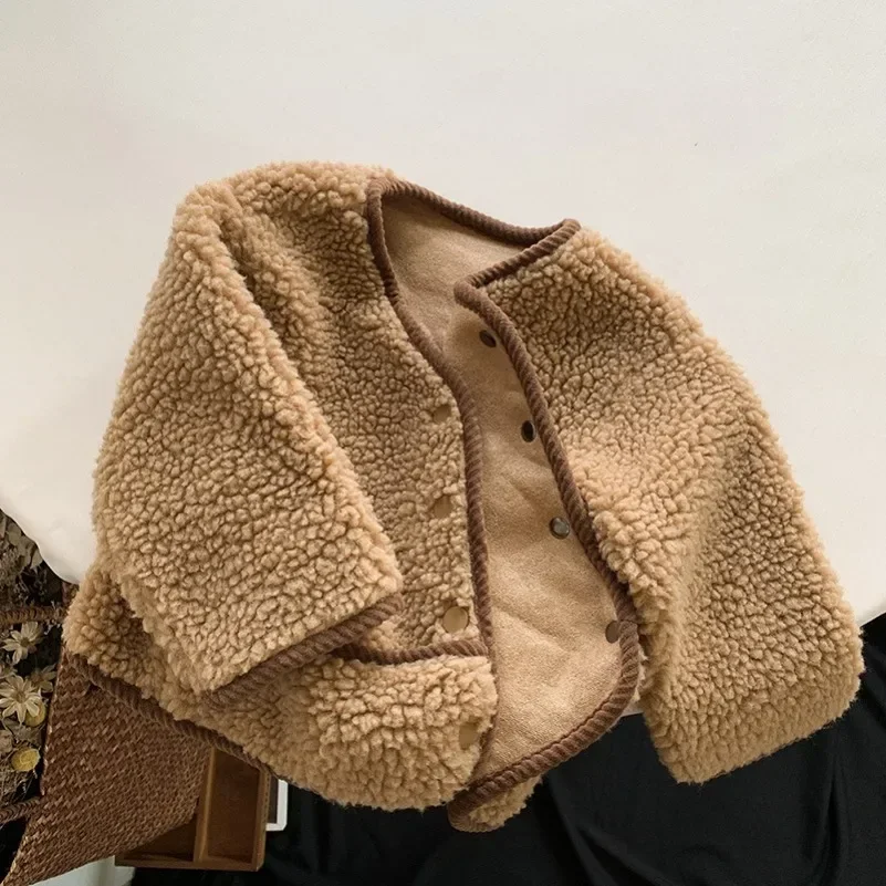 

Куртка для маленьких мальчиков, пальто, повседневный кардиган, флисовое пальто для маленьких девочек 1–7 лет, пальто для маленьких девочек, 2025 г., детское пальто, осеннее и зимнее мягкое теплое пальто