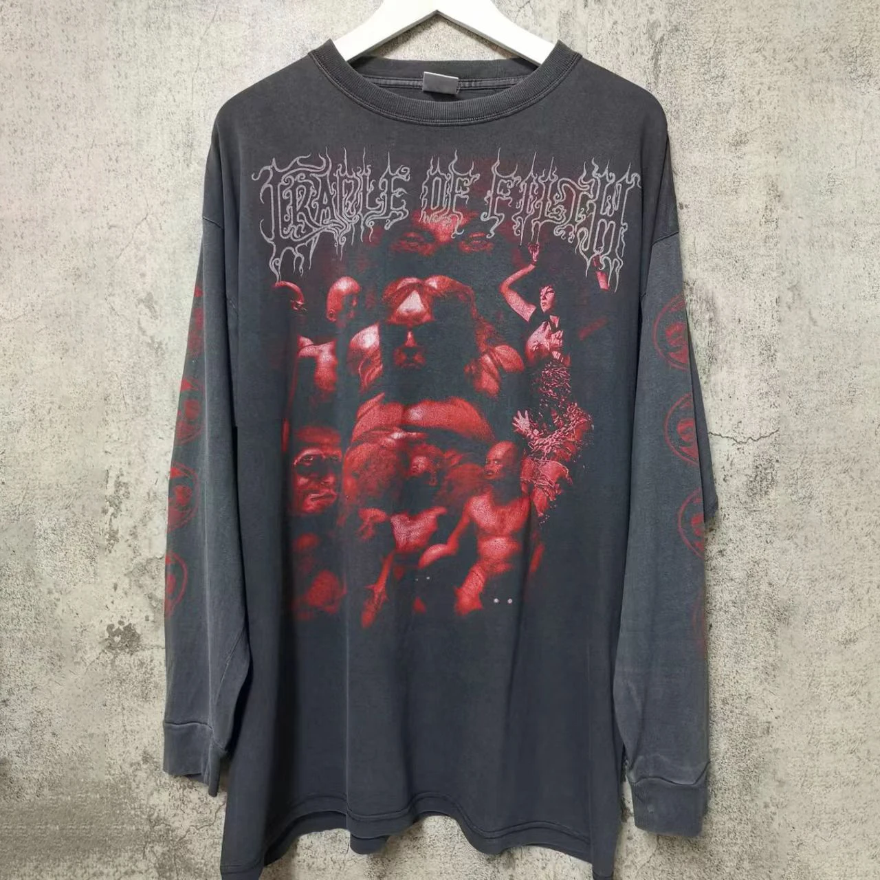 

Y2k Hip Hop Punk Harajuku Graphic Top Men Trendy Brand Streetwear Retro Casual Cotton Round Neck Long Sleeve T-Shirt Women