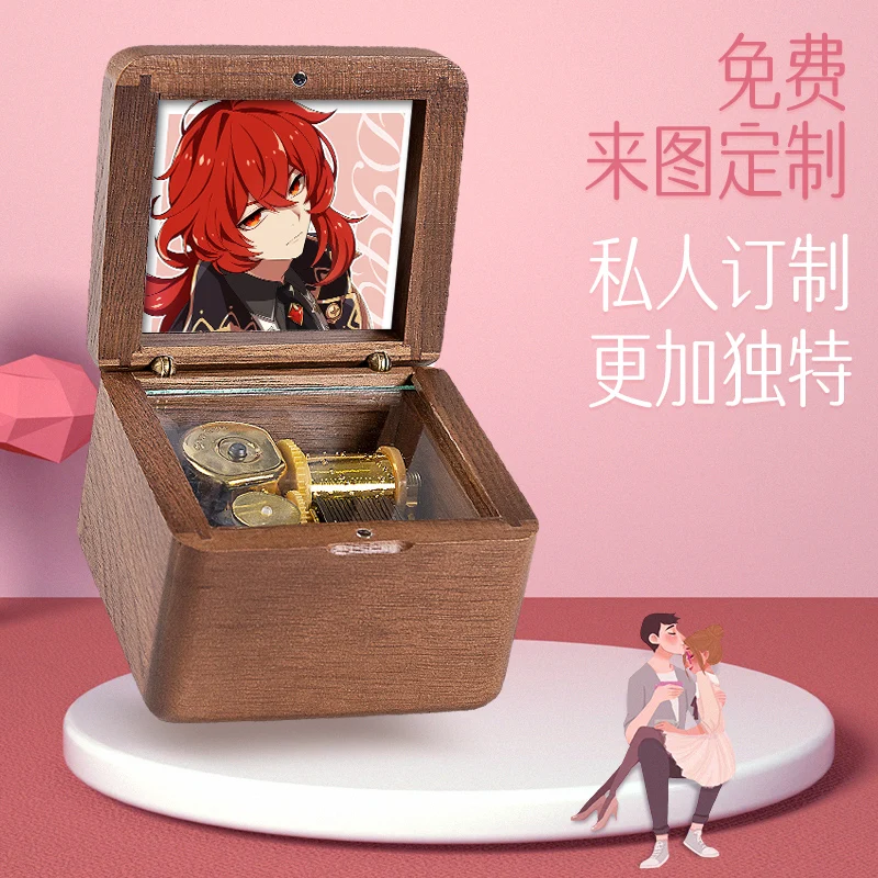 Music Box Genshin Impact Klee Music Box of My Birthday Game Genshin Project Xiao Senior Clockwork Anime Cosplay Gifts For Girls