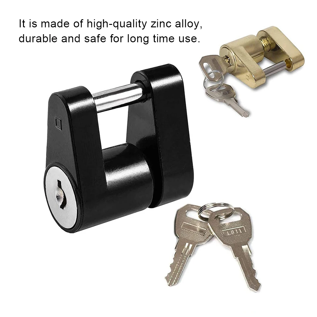 

Trailer Lock Small Convenient Connector Stainless Steel Hitch Locks Durable Anti-Theft Coupler Padlock Car Accessories