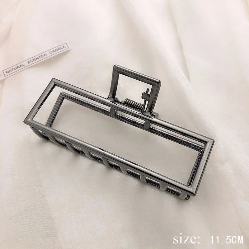 Einfache Metall Geometrische Haar Klaue Clips Elegante Geometrische Haar Zubehör Kreuz Krabbe Bad Clip Für Frauen Mode Mädchen Kopfbedeckungen – Detail 15