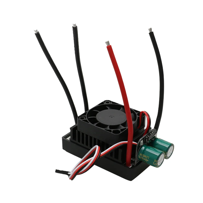 

1PCS Bidirectional Brushed ESC 3S-6S 110A w Cooling Fan Speed Controller Built-in 28 MOS FET for RC Boat Car Robotic Mower Motor