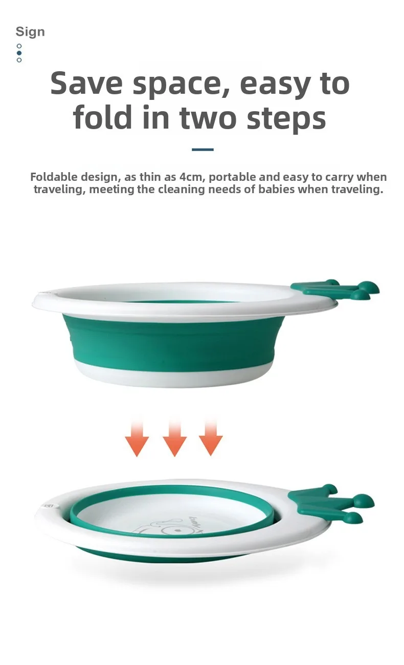 Lavabo per bambini speciale compressione pieghevole portatile