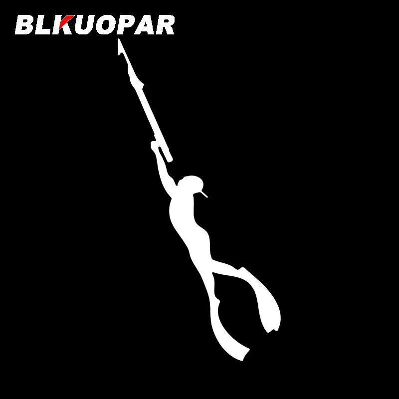 BLKUOPAR Fishing Ocean Car Stickers Exercise Spear Hunters Diving Decal Motorcycle Windshield Surfboard Waterproof Bumper Trunk