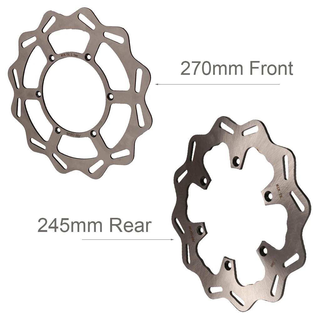 Motorcycle 270mm 245mm Front Rear Brake Disc Rotor Disk For Yamaha YZ125 YZ250 1998-2021 YZ250F YZ450F 2001-2021 WR250F WR450F