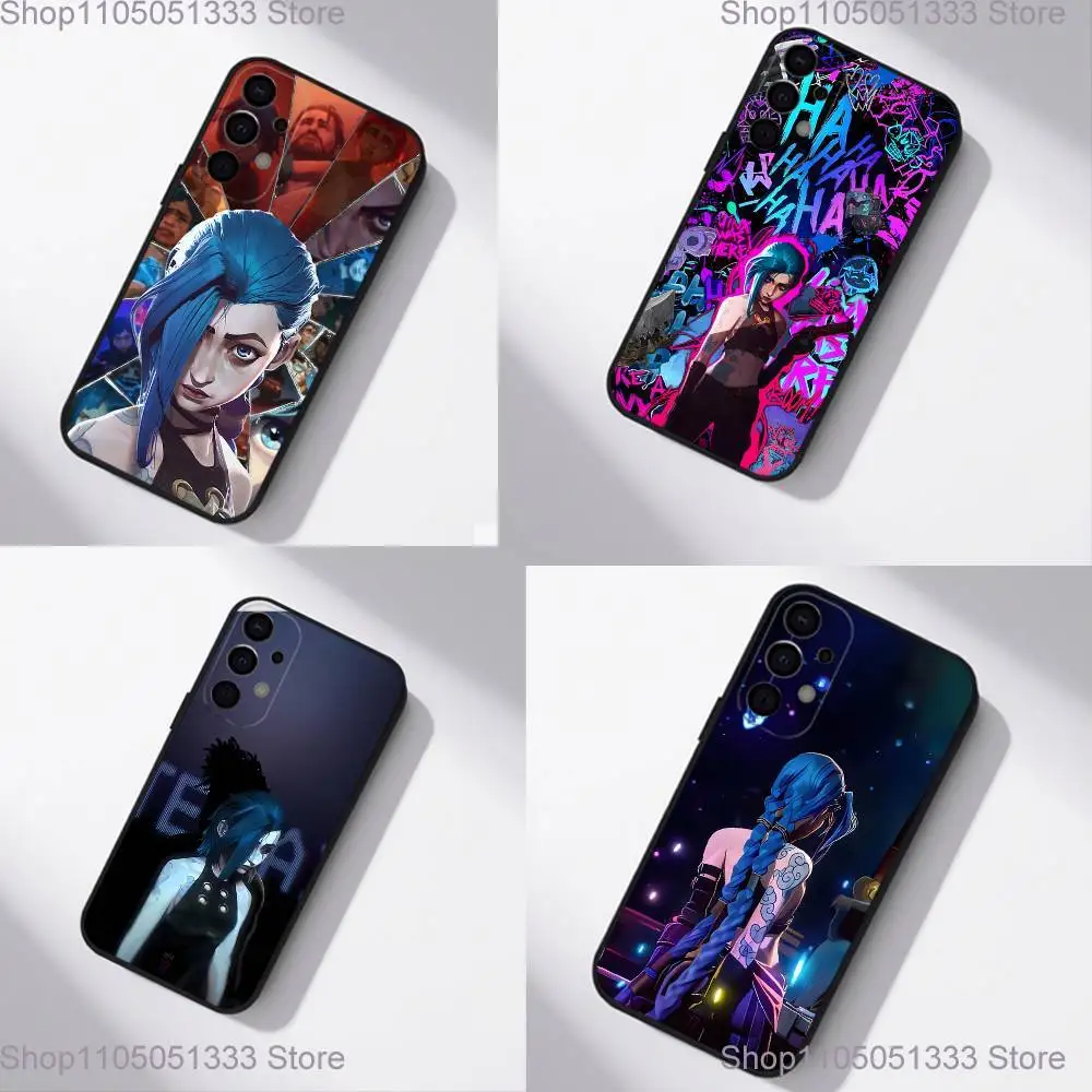 

Anime L-LOLs Arcane J-Jinx-x Phone Case For Samsung S25,S24,S21,S22,S23,S30,Ultra,S20,Plus,Fe,Lite,5G Black Cover