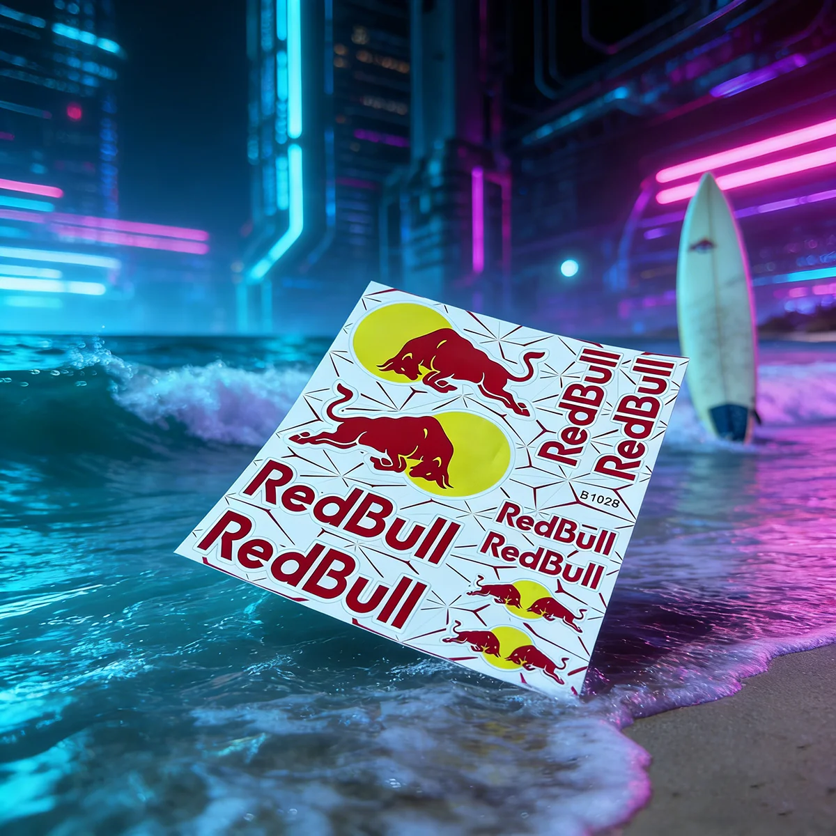 

Reflective Red Bull Logo Motorcycle Helmet Tank Sticker For Yamaha Honda BMW Bike Decal