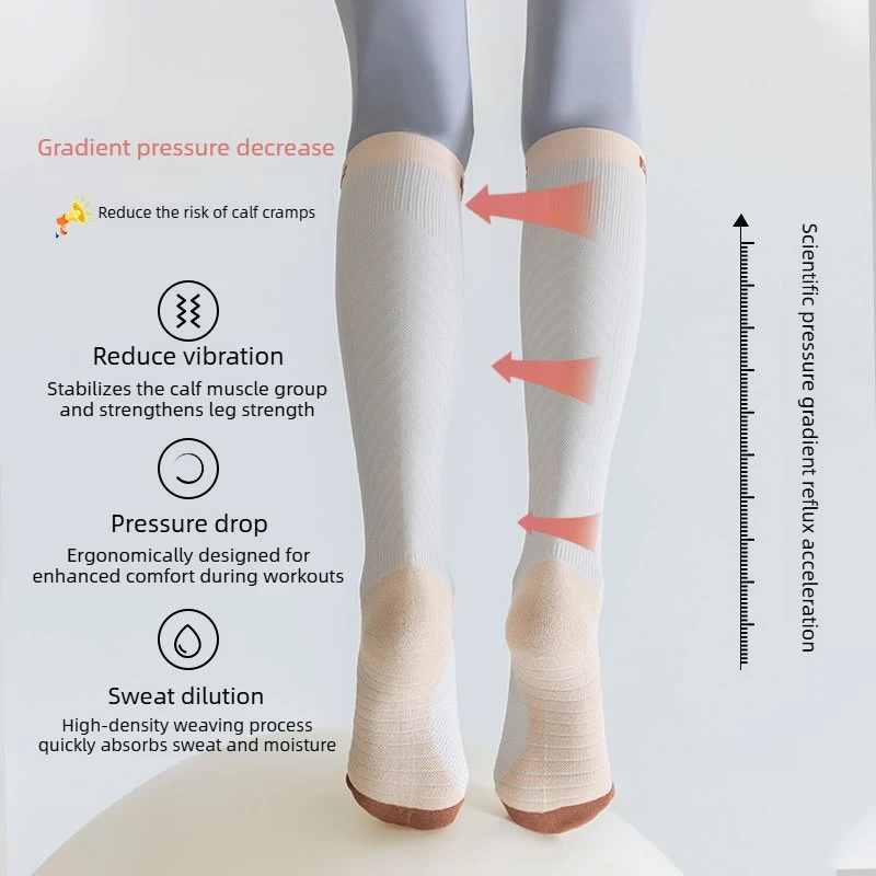 Women's Calf Compression Socks with Terry Sole