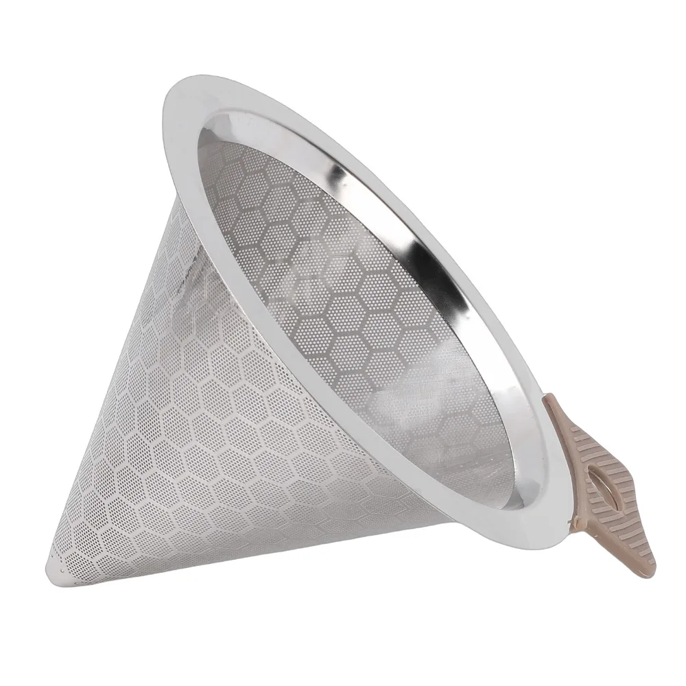 Large Capacity Pour Over Coffee Dripper Fine Mesh Durable Build Reusable Coffee Filter Enhanced Extraction