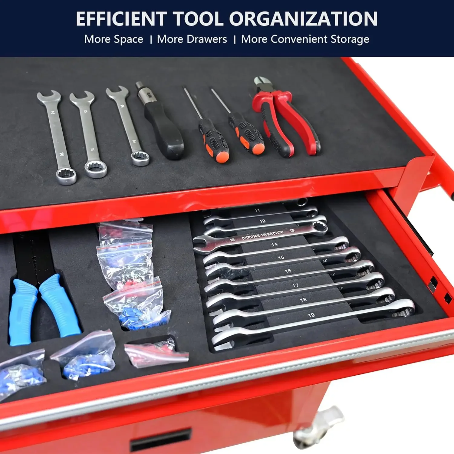 Holaki Tool Sets And 4 Drawers Cart With Wheels And Handle,Rolling Tool Box,238 Piece Mechanic Tool Kits,Tool Set