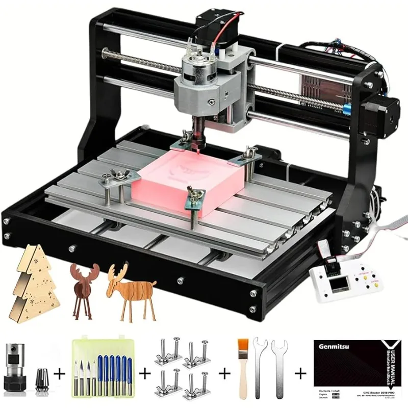 

Комплект контурных станков Genmitsu CNC 3018-PRO, управление GRBL, 3-осевой Пластиковый Акриловый ПХД, ПВХ, резьба по дереву, фрезерный гравировальный станок