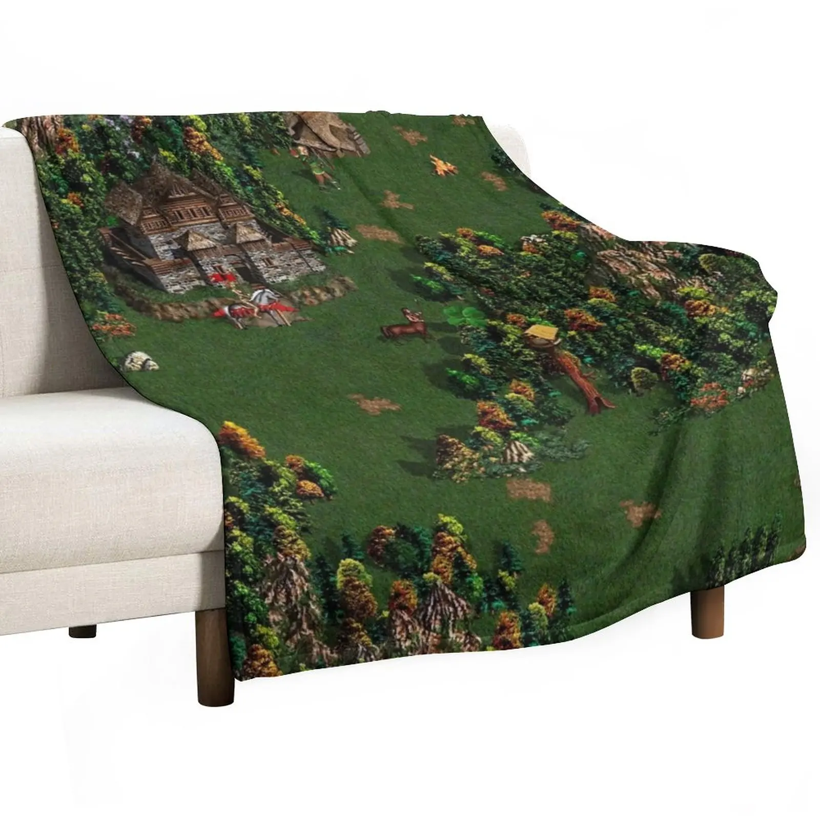 Heroes of Might and Magic III Upscaled screenshot Throw Blanket Sleeping Bag Blanket Luxury Throw Blanket Sofa Quilt